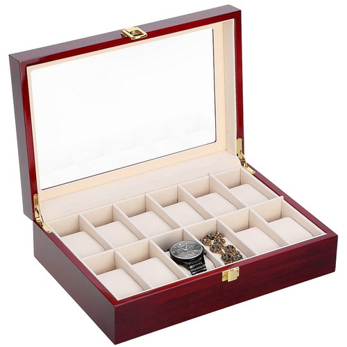 Grids wooden watch - wooden,