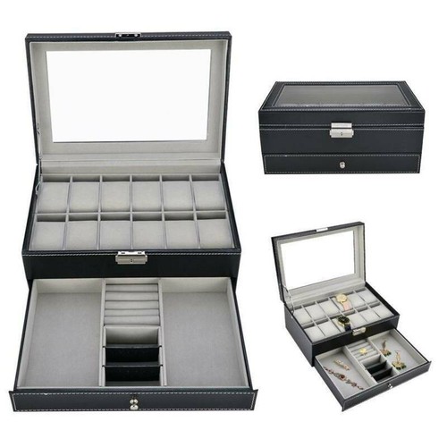 Leather watch box case - box,