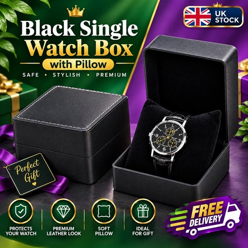 Black single watch gift box - gift,