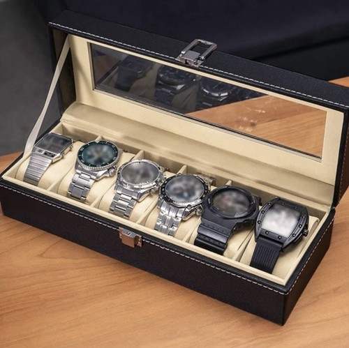 Slot leather watch - pu,