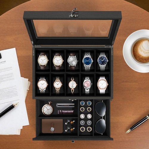 Wooden watch display - wooden,