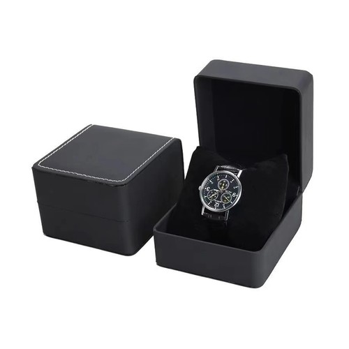 Black single watch gift - black,