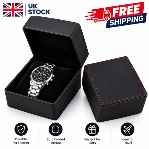 Single watch box black - box,