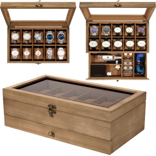 Grids watch box 2 tier - grids,
