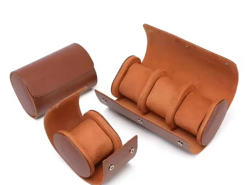 Travel leather 3 slot - leather,