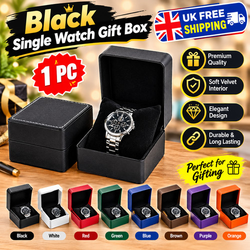 Black single watch gift box - single,