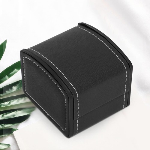 Single grid leather watch - single,