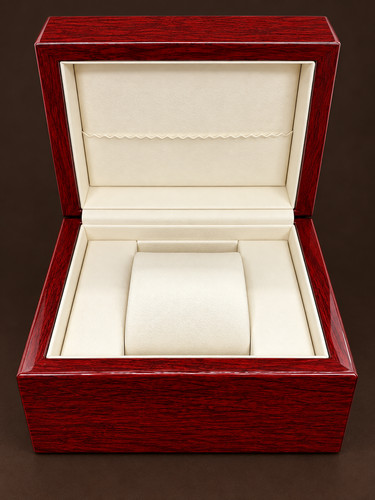 Luxury wooden watch box - watch, red