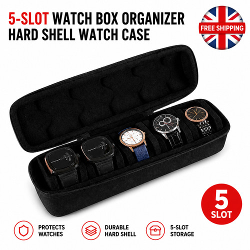 Slot watch box organizer - 5-slot,