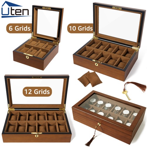 Grids wooden watch box - wooden,