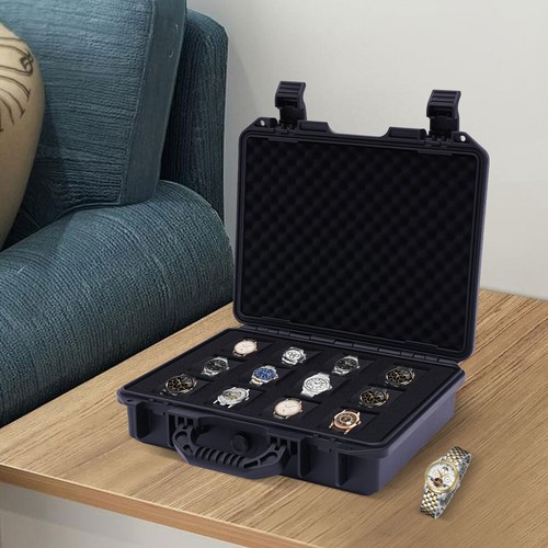 Slot watch travel case hard - 12-slot,