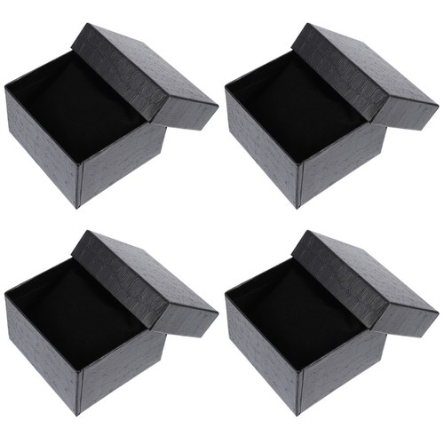 4pcs creative black watch - black,